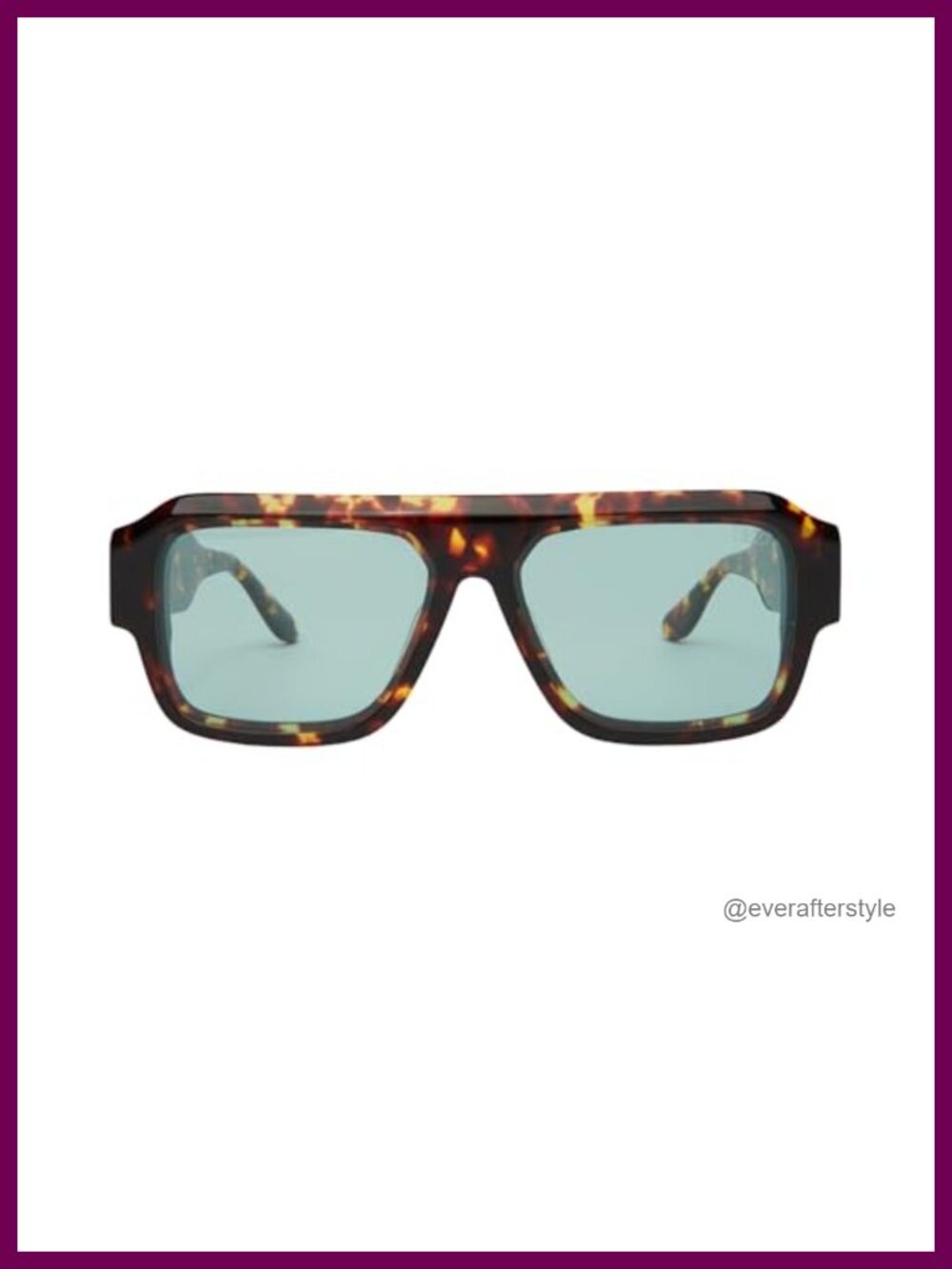 Square Aviator Sunglasses Acetate Full-Rim UV Protection